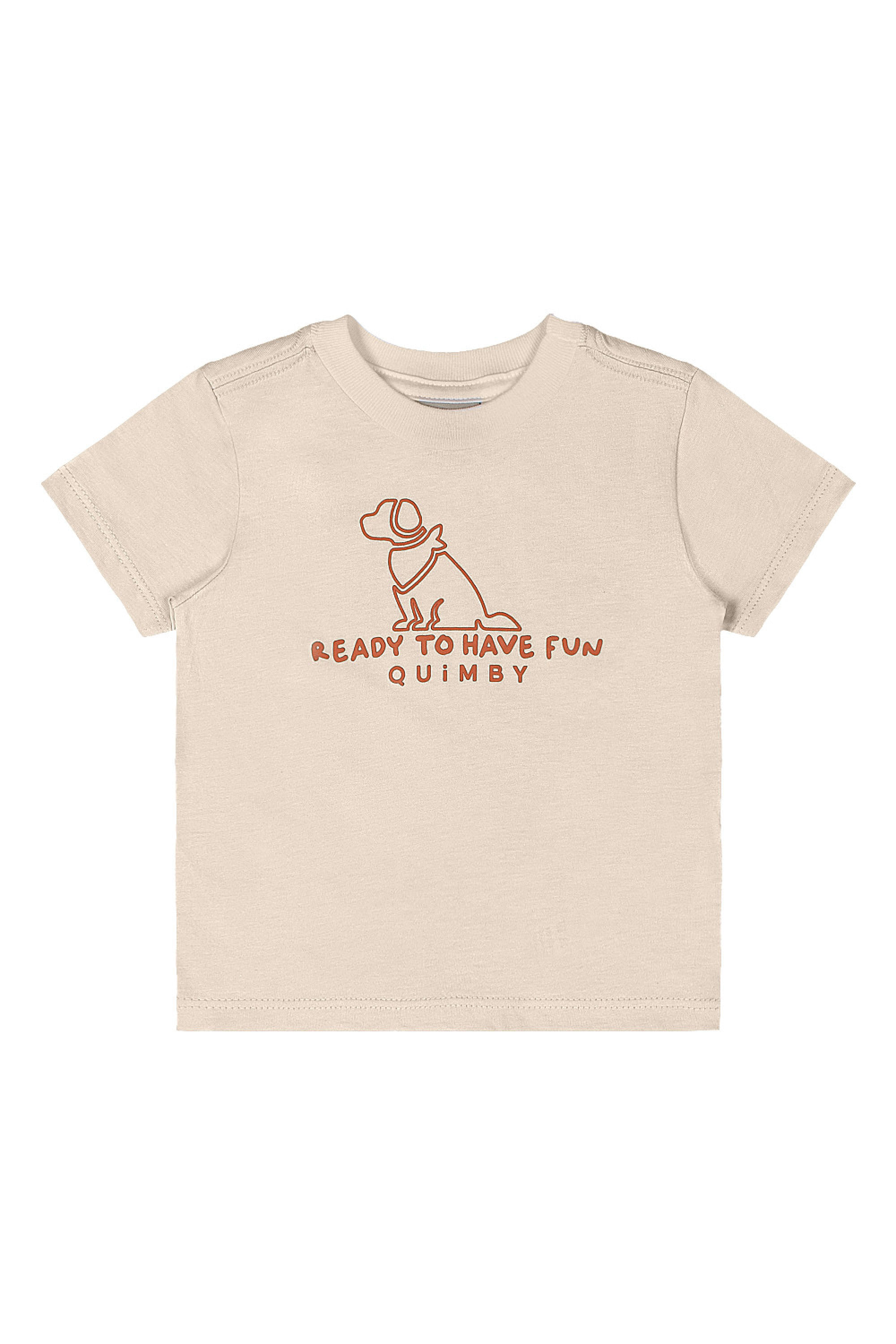 Conjunto Bebê Menino com Camiseta Estampada e Bermuda Moletom (Bege) Quimby - Imagem 15